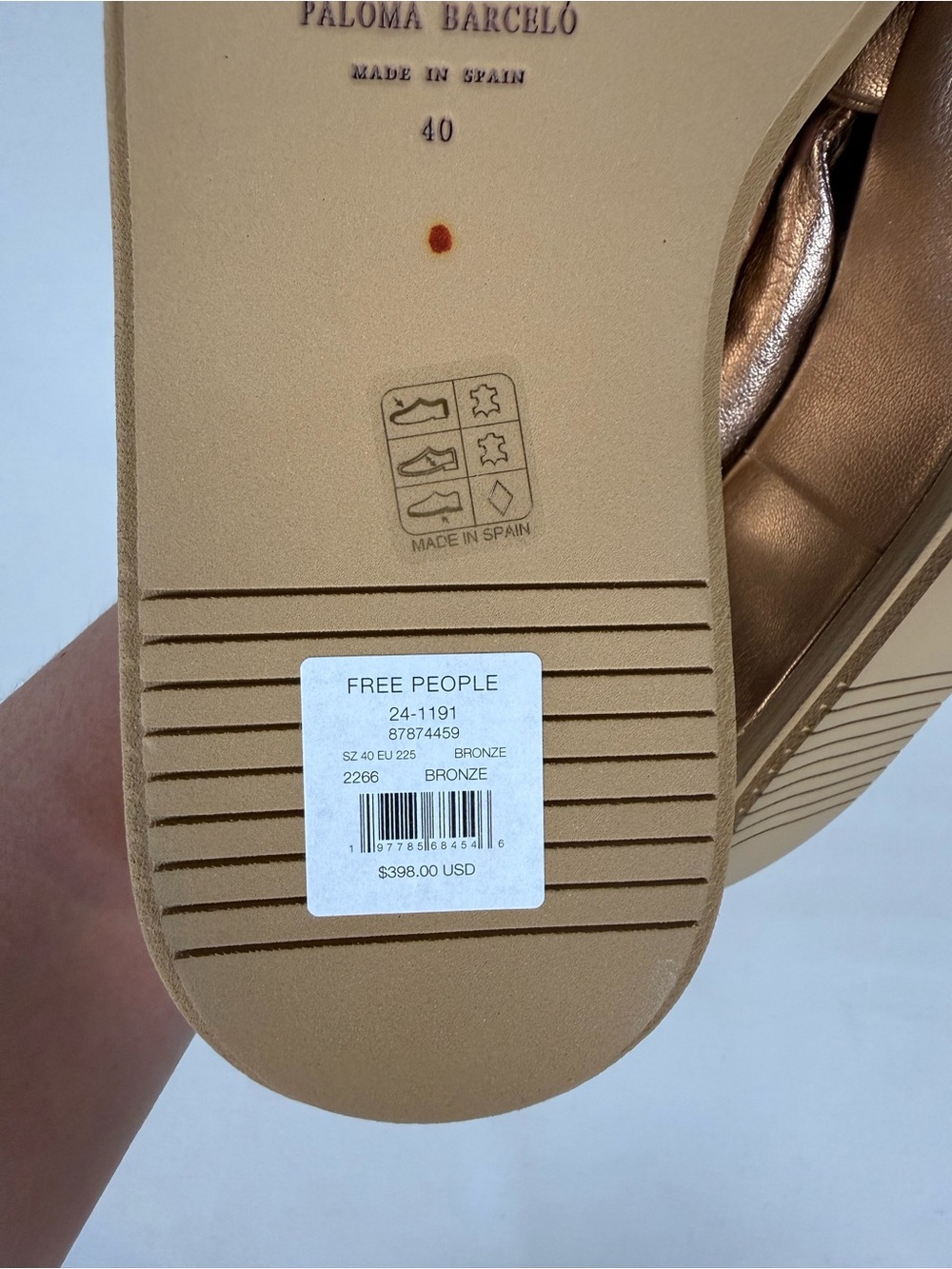 Paloma Barceló Basima Bronze Platform Sandals NWT - Picture 6 of 6